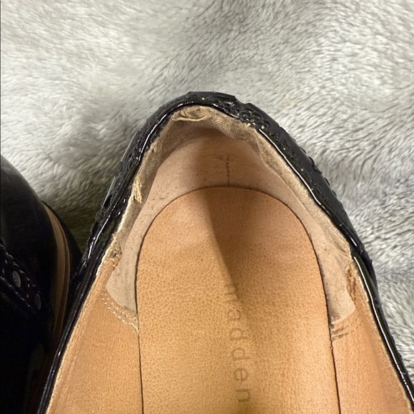 Madden Girl Black Patent Leather Platform Oxford Loafers - Picture 3 of 12